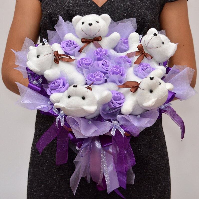 violet teddy bear