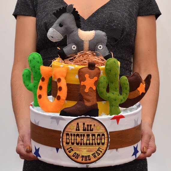 cowboy diaper cake