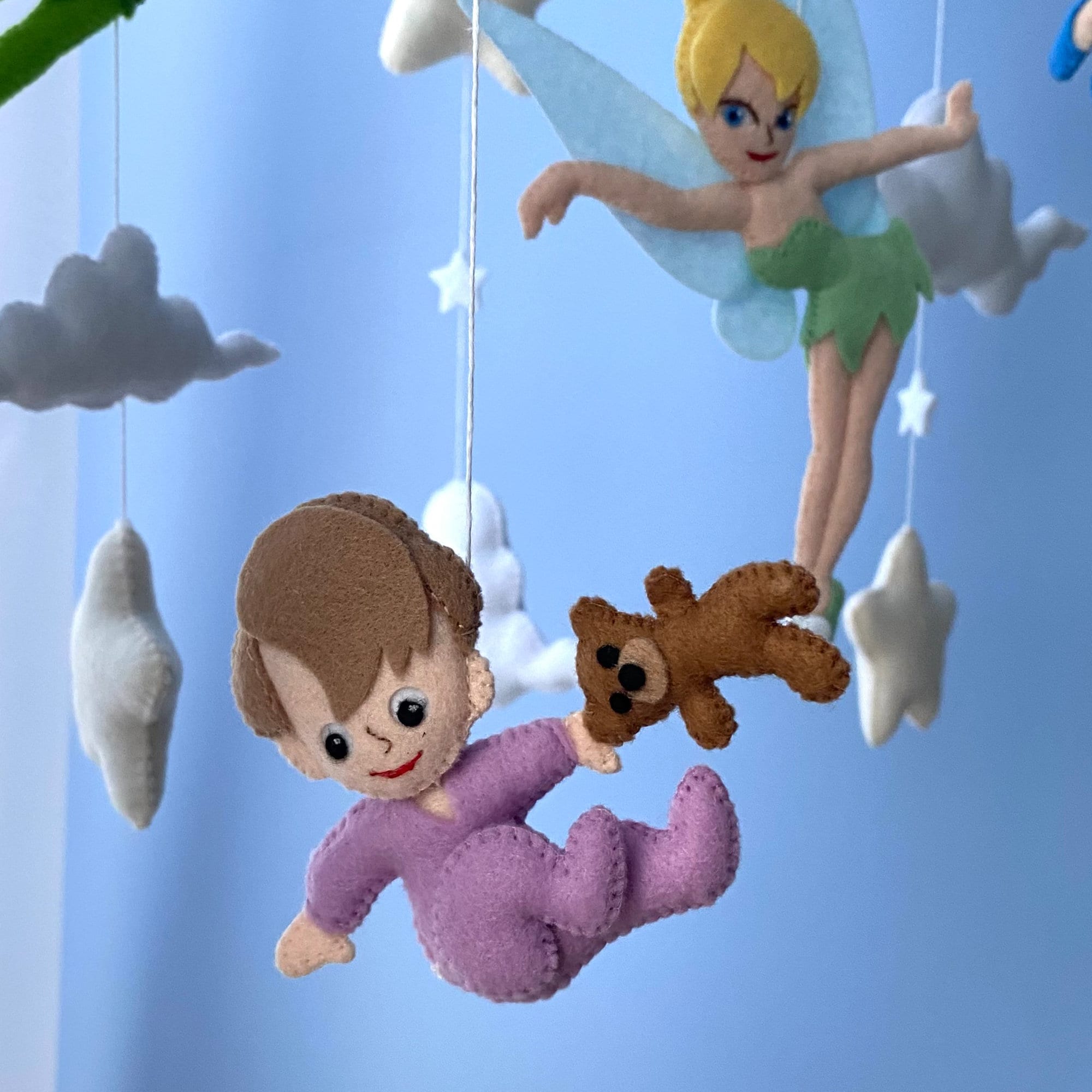 Tinkerbell and Peter Pan Baby Mobile - Second Star to the Right Decor ...