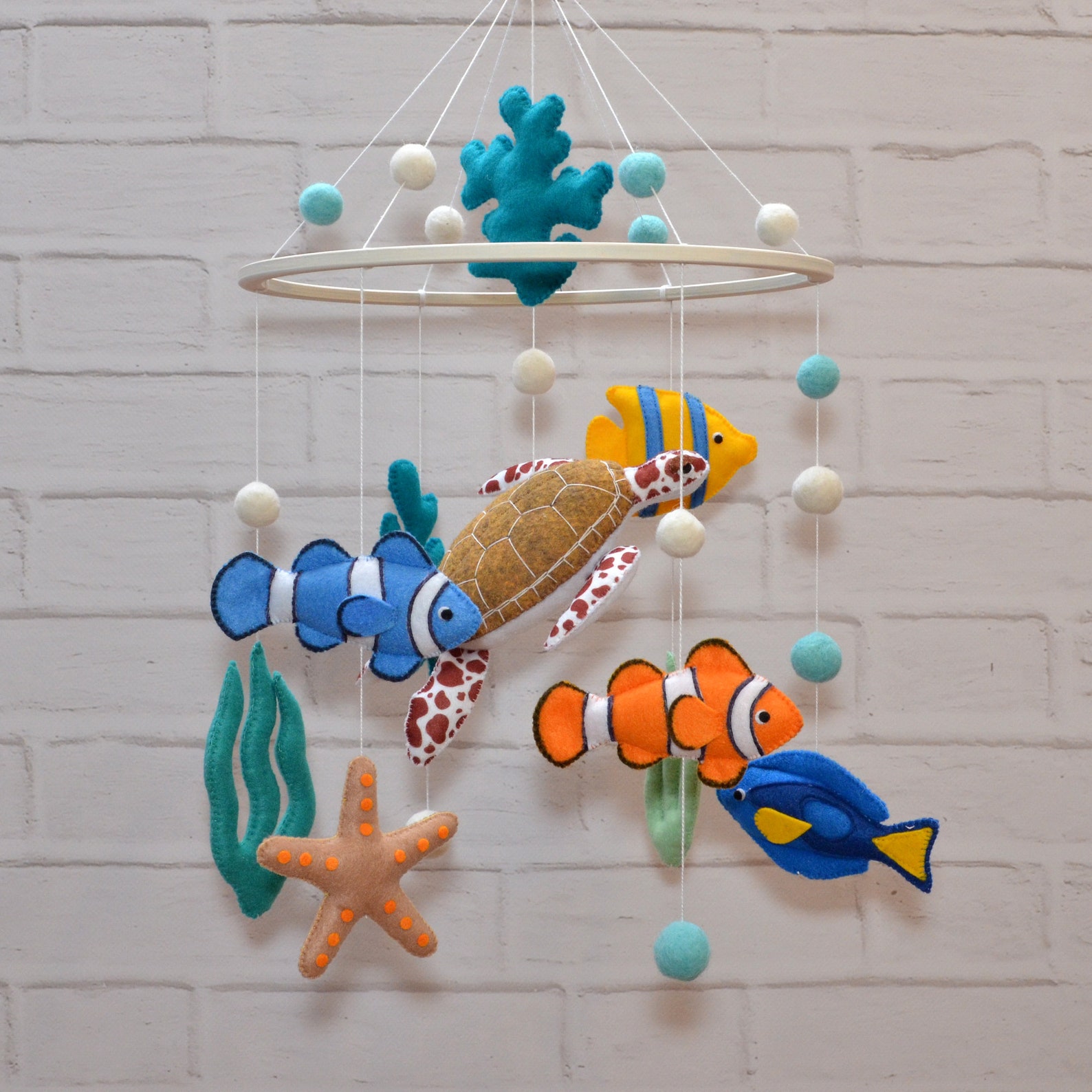 Baby Mobile Ocean Nursery Mobile Coral Reef Mobile Sea Etsy