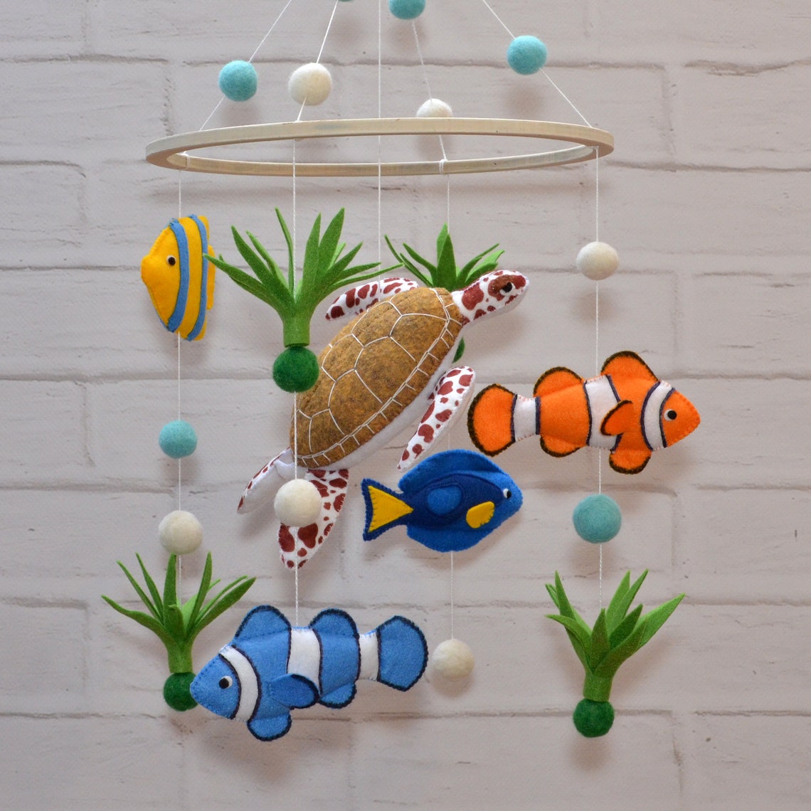 Baby Mobile Ocean Nursery Mobile Sea Mobile Fish Mobile Etsy