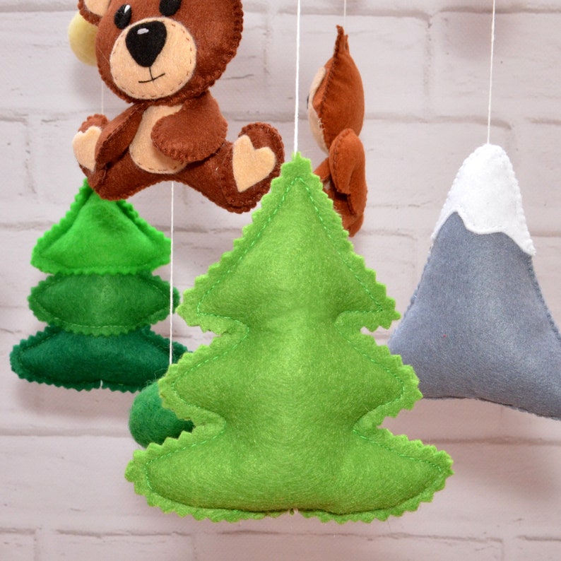 Baby Mobile Woodland Animals Mobile Woodland Mobile Baby Etsy