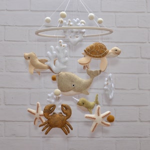 Cuna Móvil Océano. Móvil para bebés. Decoración de guardería. Regalo de baby shower de género neutro. Nuevo regalo para bebé. Decoración de la habitación del bebé. Móvil de cuna personalizado. Recién nacido.