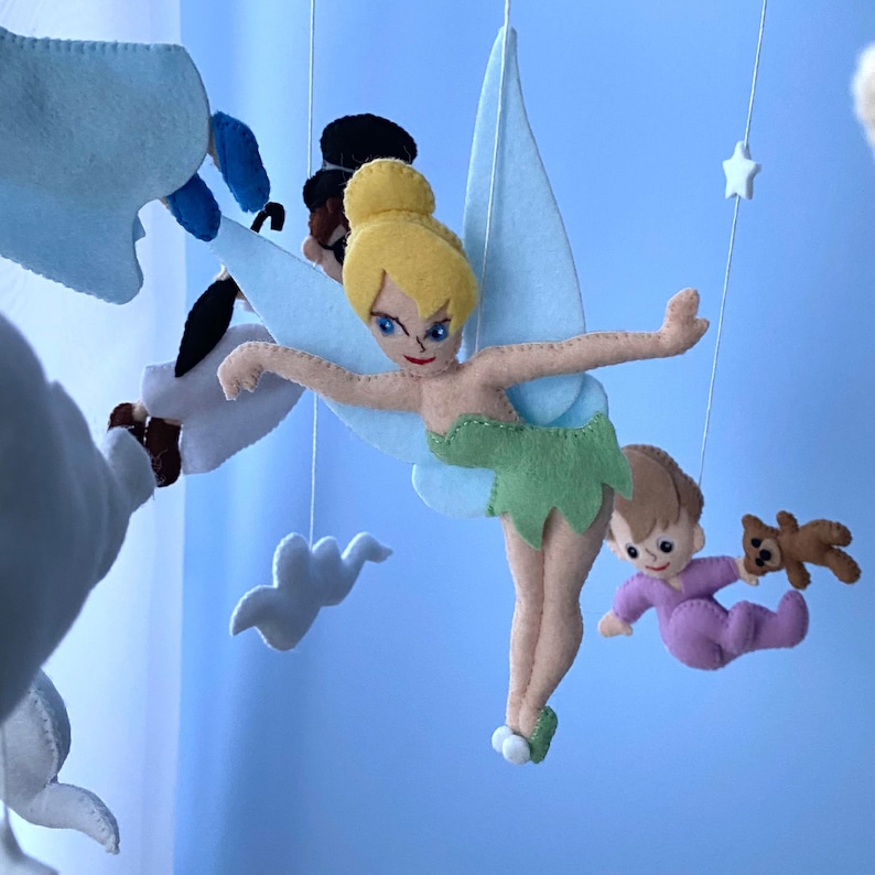 Tinkerbell and Peter Pan Baby Mobile - Second Star to the Right Decor ...