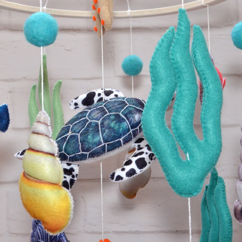 Baby Mobile Ocean Mobile Nursery Sea Fish Crib Mobile Etsy
