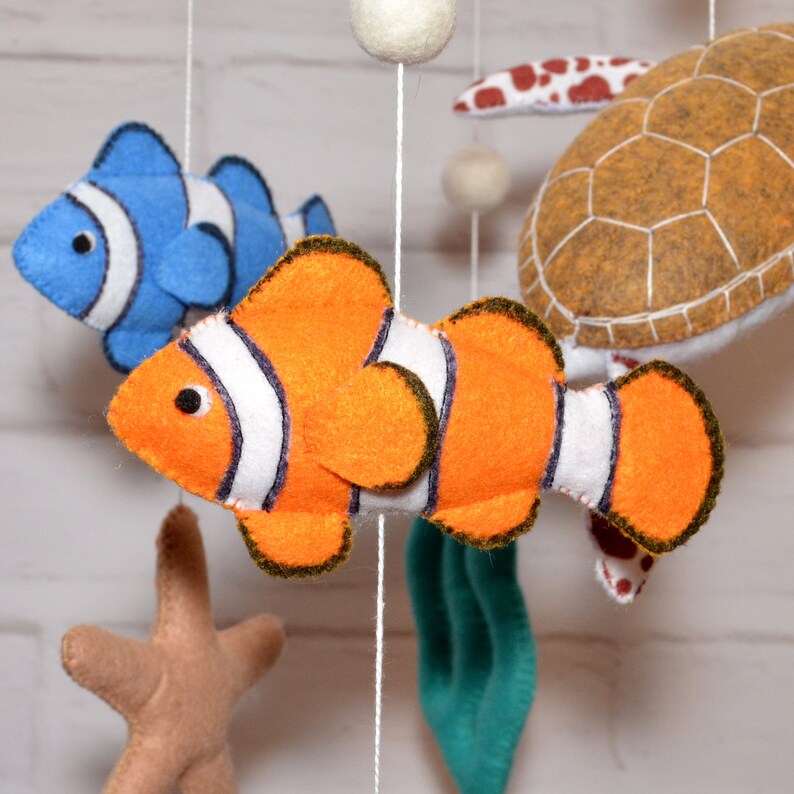 Baby Mobile Ocean Nursery Mobile Coral Reef Mobile Sea Etsy