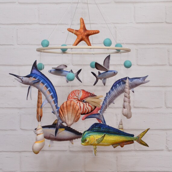 Big Game Fishing Baby Mobile - Marlin & Mahi Mahi Nursery Decor - Saltwater Angler Gift