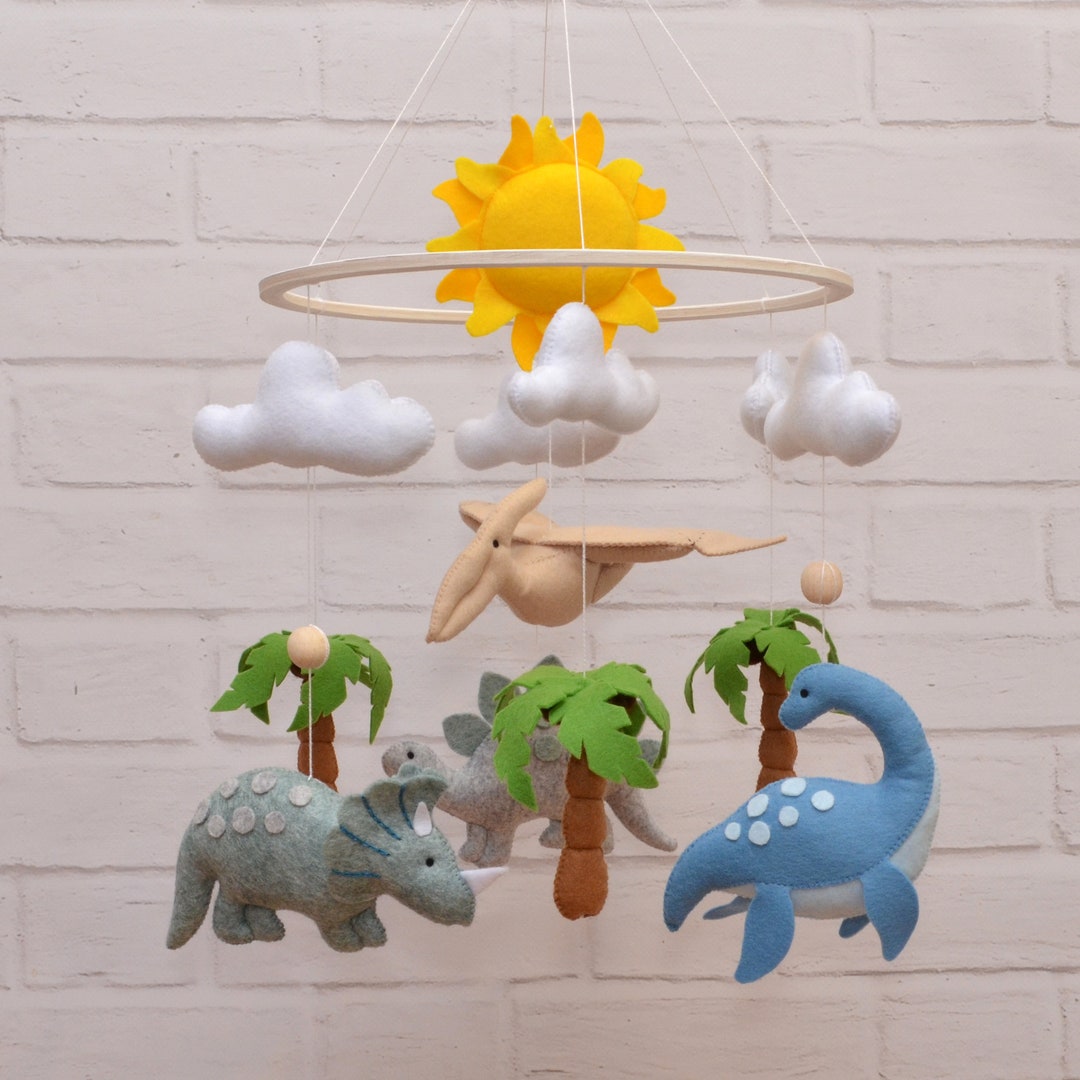 Crib Mobile Dinosaurs. Nursery Decor Dino. Baby Mobile Dino. Dinosaur Nursery Decor. Baby Decor