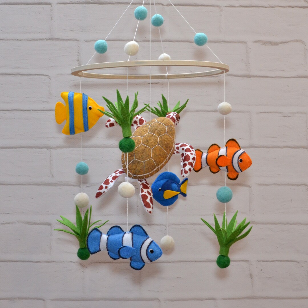 Baby Mobile Ocean Nursery Mobile Sea Mobile Fish Mobile Etsy