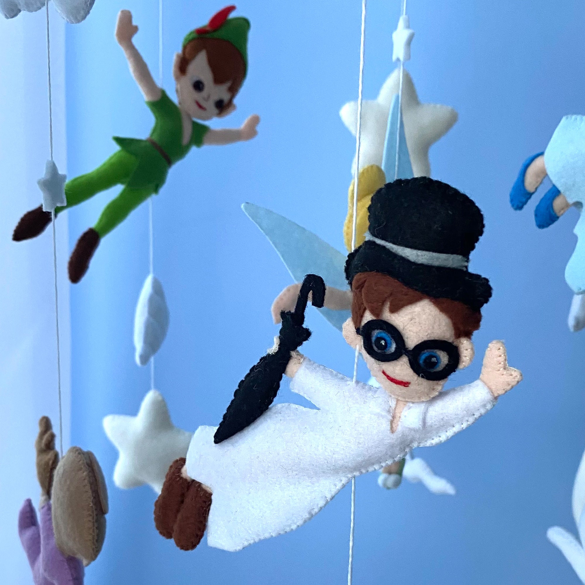 Tinkerbell and Peter Pan Baby Mobile - Second Star to the Right Decor ...