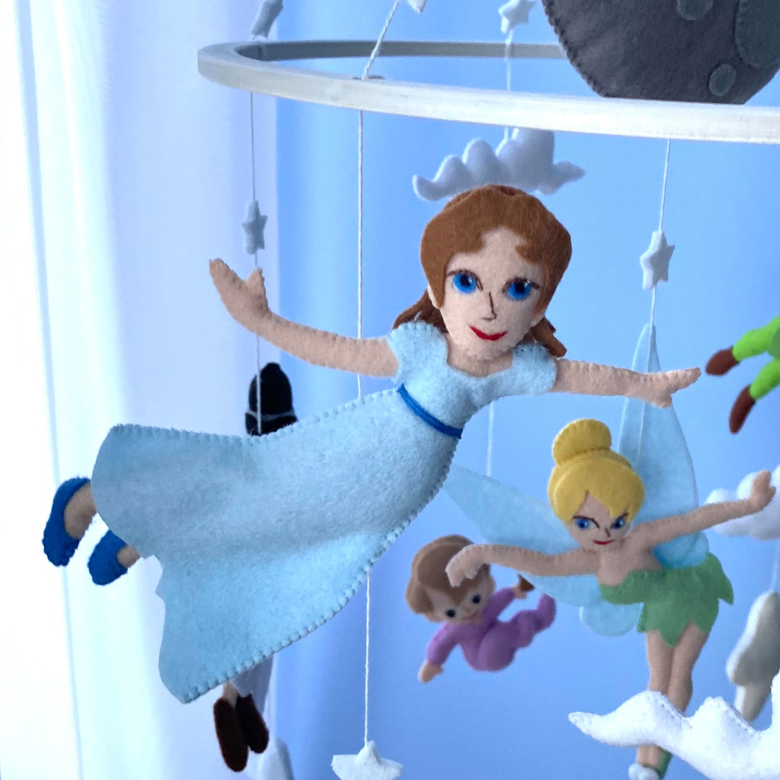 Tinkerbell and Peter Pan Baby Mobile - Second Star to the Right Decor