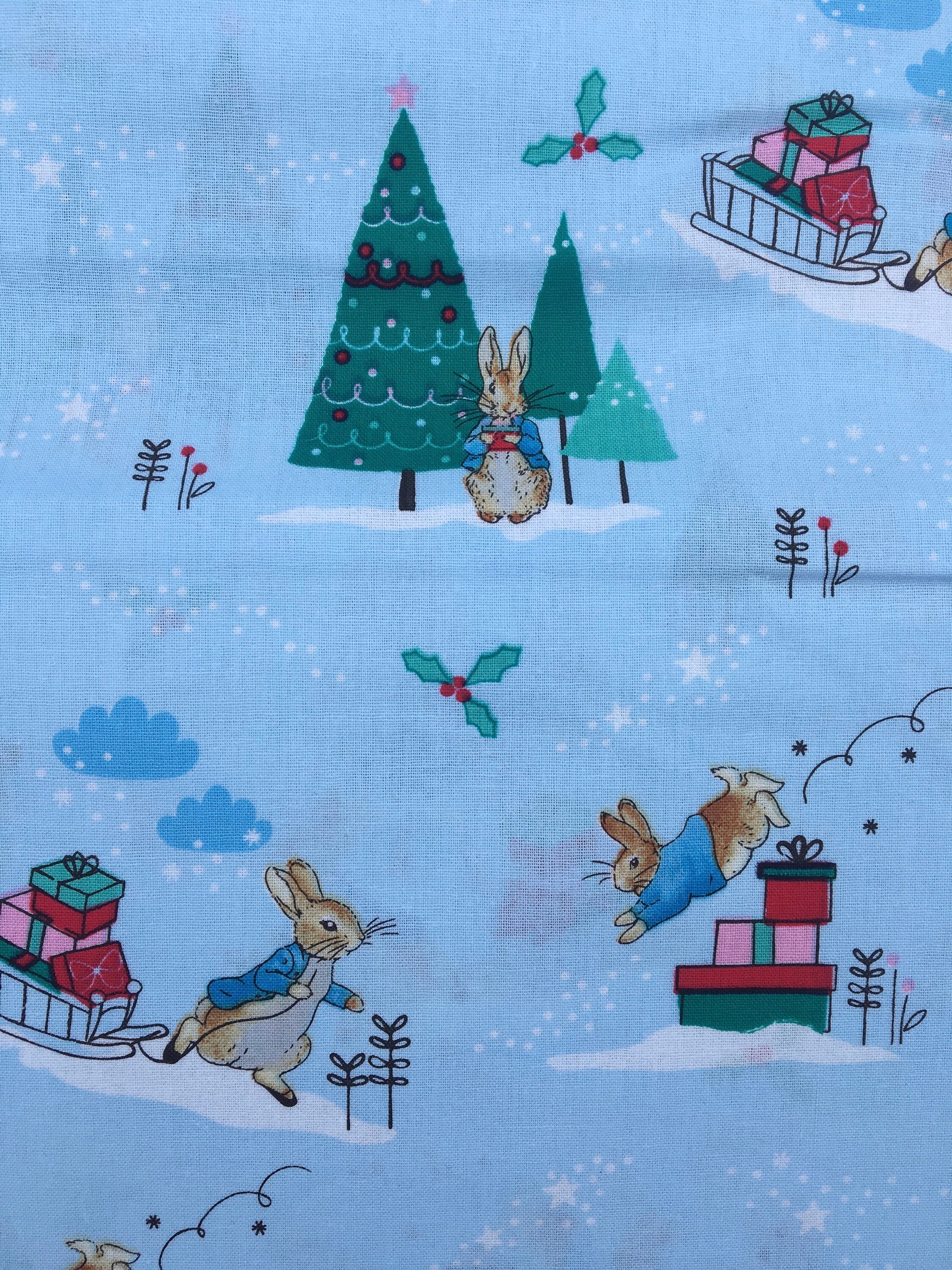 Peter Rabbit Fabric Delivering Christmas Presents Etsy