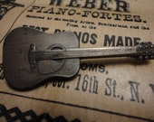 Vintage Acoustic Guitar Brooch