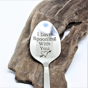 Me encanta cucharear contigo cucharadita grabada personalizada -Grabado personalizado a pedido.