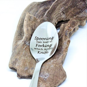 Spooning can lead to forking which is very knife engraved teaspoon - Custom Engraved to order