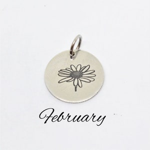 February’s Australian Native Birth Flower – Brachyscome Magenta Bliss Pendant / Charm