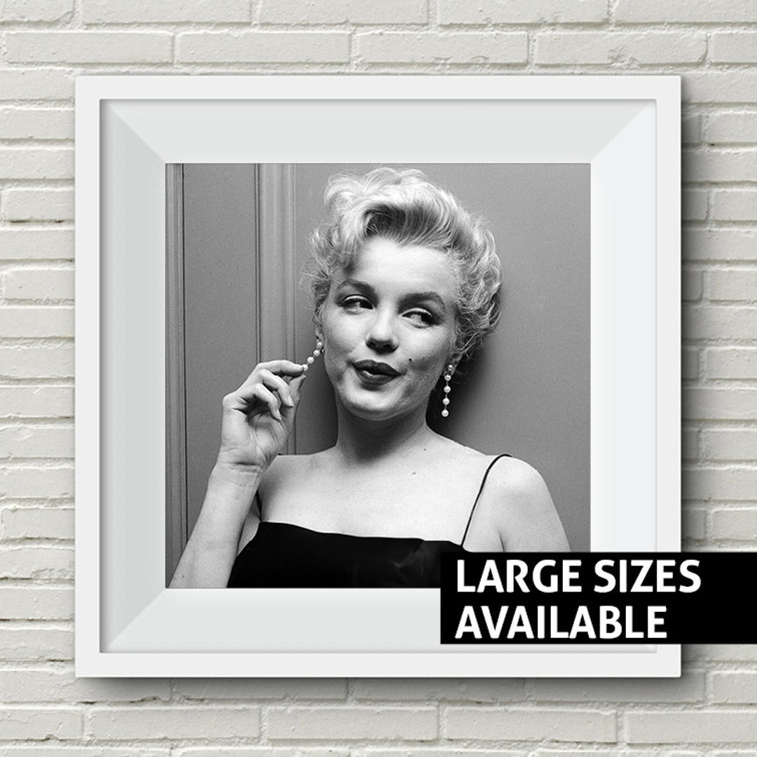 Marilyn Monroe Poster Monroe Poster Marilyn Print Black and White Print ...