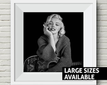 Marilyn Monroe Print Marilyn Monroe Fashion Art Print Iconic Living Room Black and White Art Iconic Art Print Dressing Room
