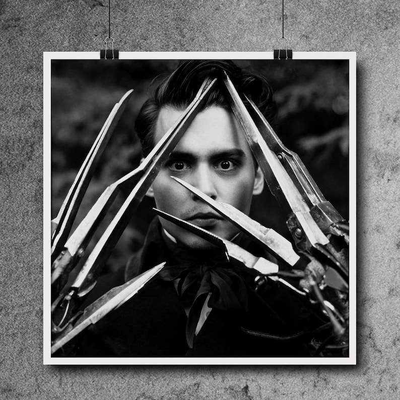 Edward Scissor Hands Movie Poster Print Johnny Depp Winona - Etsy