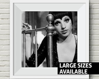Póster de Liza Minnelli, lámina de Judy Garland, lámina en blanco y negro, lámina artística icónica, arte para pared, lámina artística, póster, arte de los años 40
