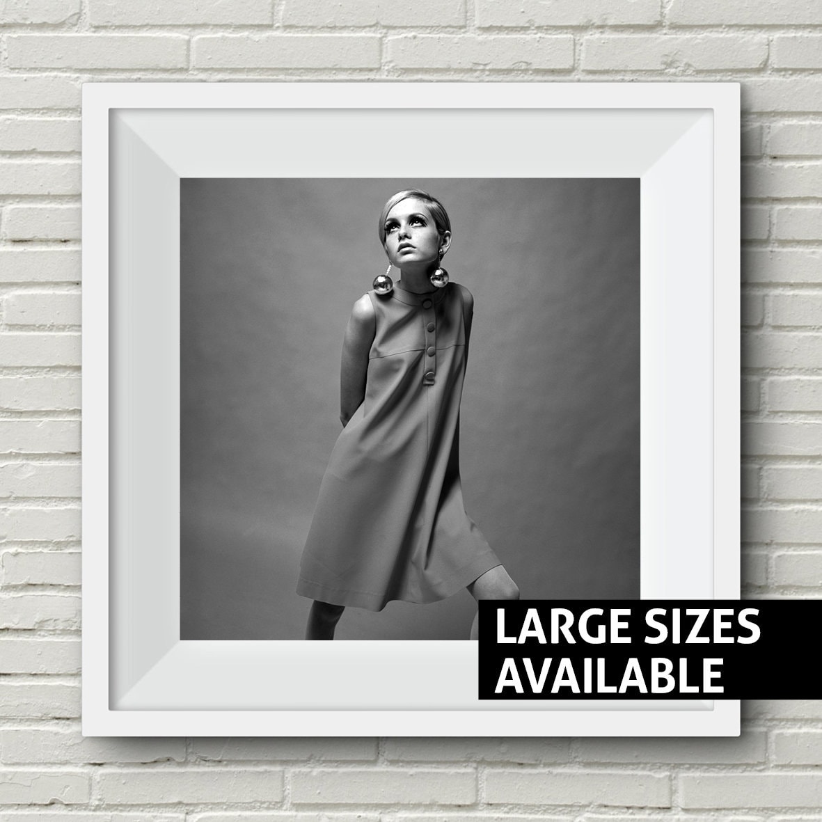 Twiggy Print Twiggy Poster Celebrity Pop Art Celebrity Photo Black