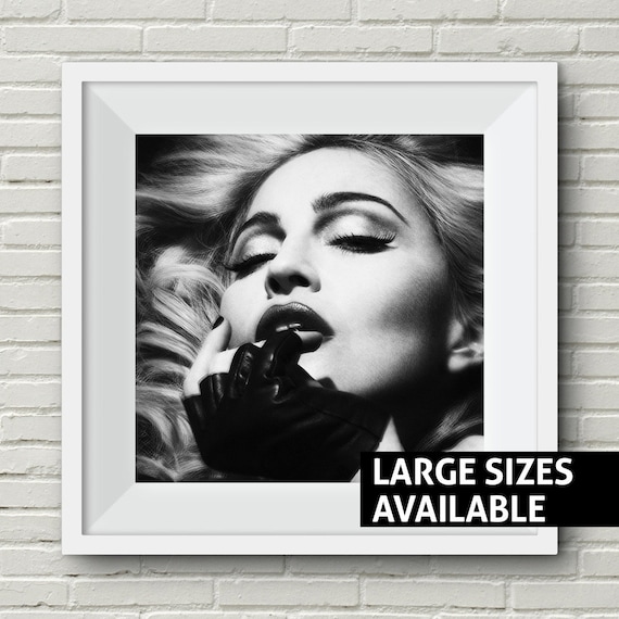 Madonna Print Sexy Photo Madonna Lips Beautiful Woman Black and