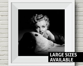 Marilyn Monroe Print Marilyn Monroe Fashion Art Print Iconic Living Room Black and White Art Iconic Art Print Dressing Room