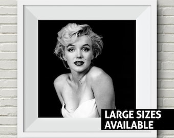 Marilyn Monroe Print Marilyn Monroe Fashion Art Print Iconic Living Room Black and White Art Iconic Art Print Dressing Room