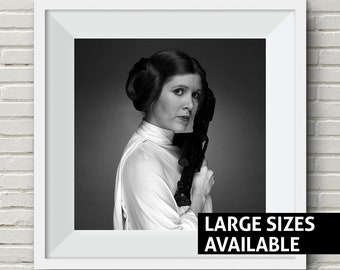 Carrie Fisher Princess Leia Poster Print Star Wars Return of the Jedi George Lucas 1977 Darth Vader Luke Skywalker Han Solo