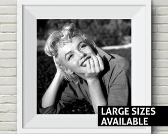 Marilyn Monroe Print Marilyn Monroe Fashion Art Print Iconic Living Room Black and White Art Iconic Art Print Dressing Room