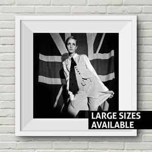 Twiggy Print Twiggy Poster Britisch Union Jack Flagge 1960er Jahre Berühmtheit Pop Art British Fashion Poster Promifoto Ikone der Kunst