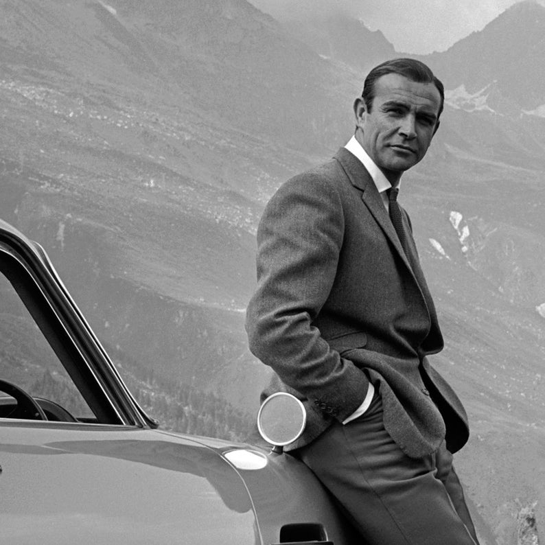 Sean Connery Print James Bond Print Black and White Living - Etsy UK