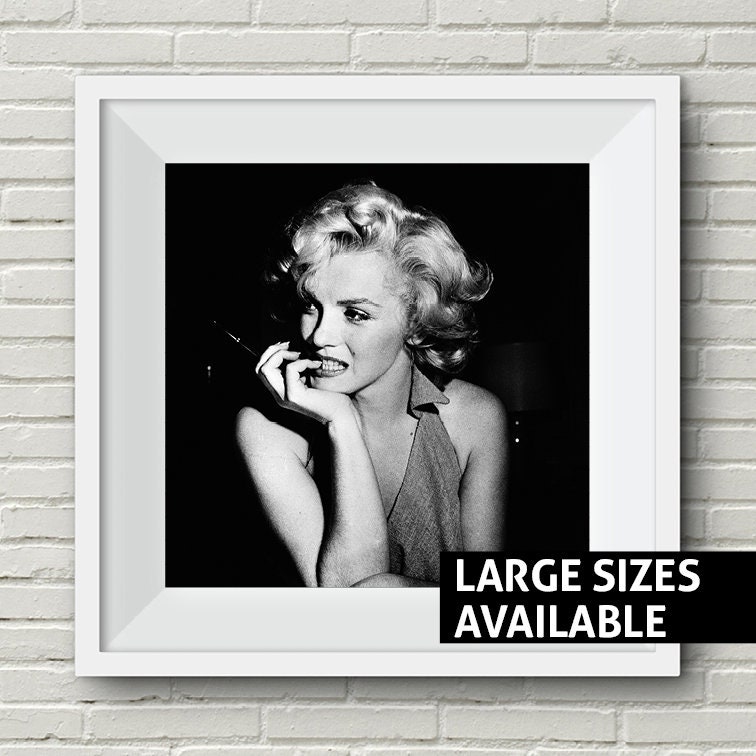 Marilyn Monroe Poster Monroe Poster Marilyn Print Black and White Print ...