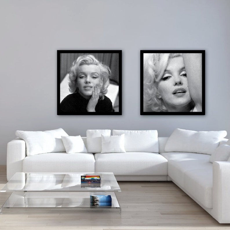 FREE SHIPPING Marilyn Monroe Print Classic Black and White Etsy