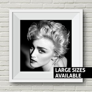 Madonna Print, schwarz weiß Poster, Pin-up, Musik Art Print, Kultiger Art Print, Lyrics Art, Art Print, 1980s, 1990s