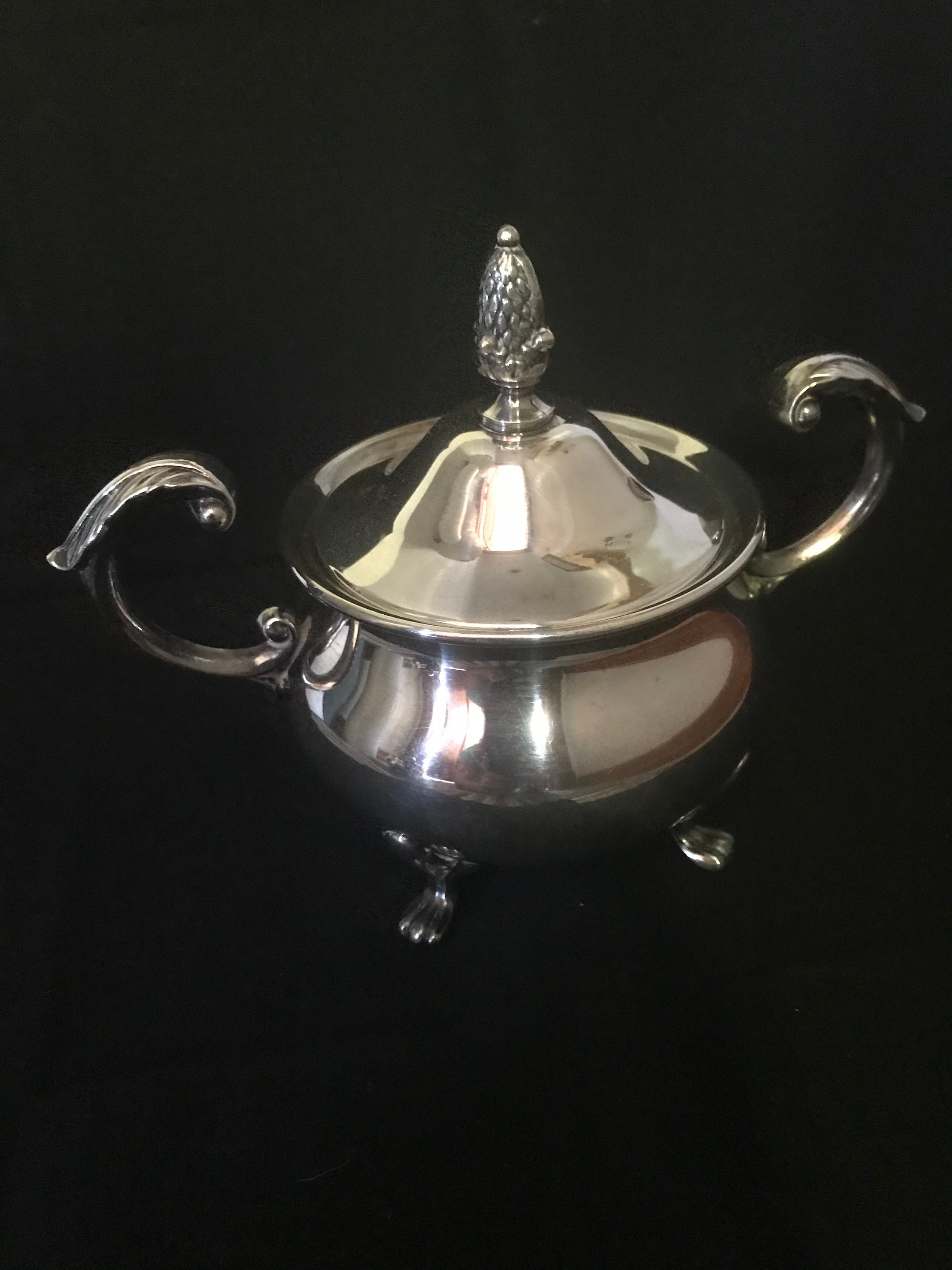 Vintage Bristol Silver by Poole Creamer and Sugar Bowl 110 Etsy