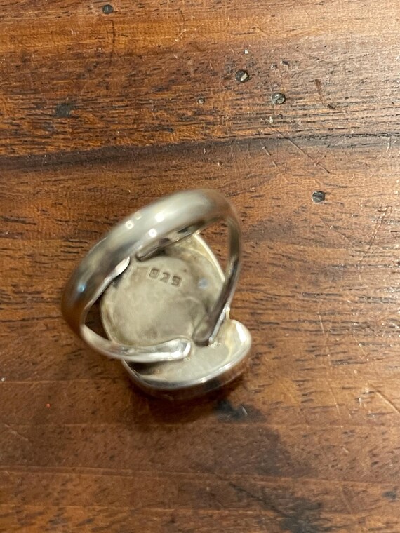 Sterling Silver and Black Onyx and Silver Ring si… - image 4