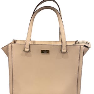 kate spade New York Large Tote/Shoulder Bag/Purse/Handbag in Beige with Zipper Top- New Without Tag