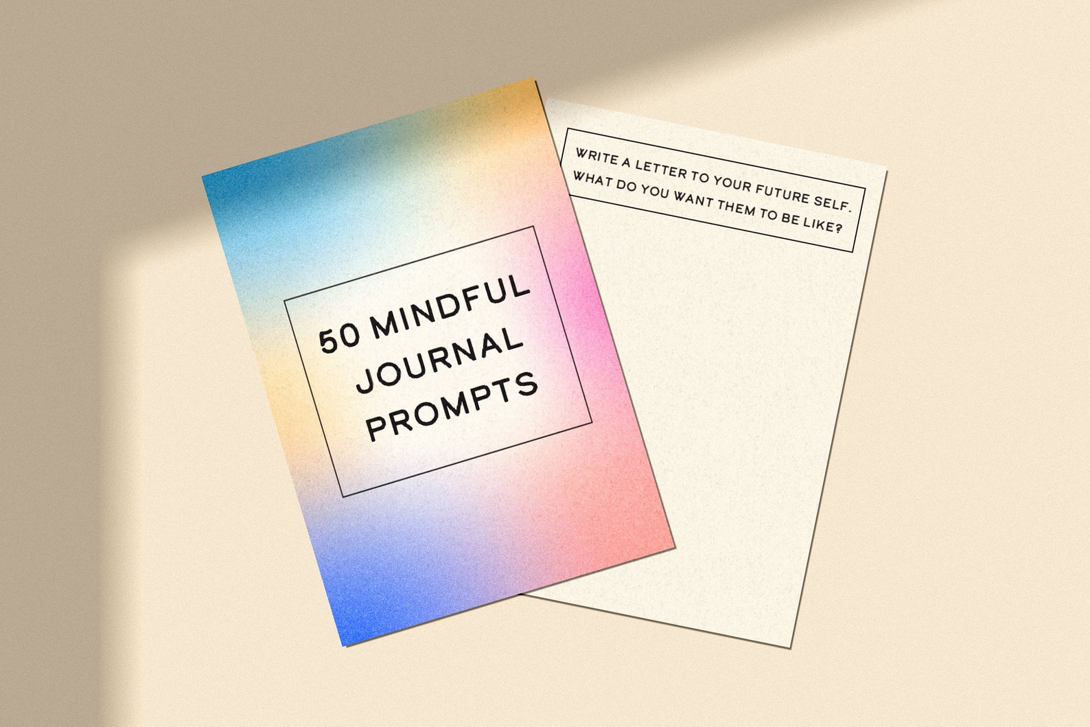 50 Mindful Guided Journal Prompts Daily Wellness Journal Etsy