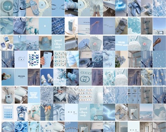 100+ Blue Aesthetic Wall Collage Kit *Digital Download