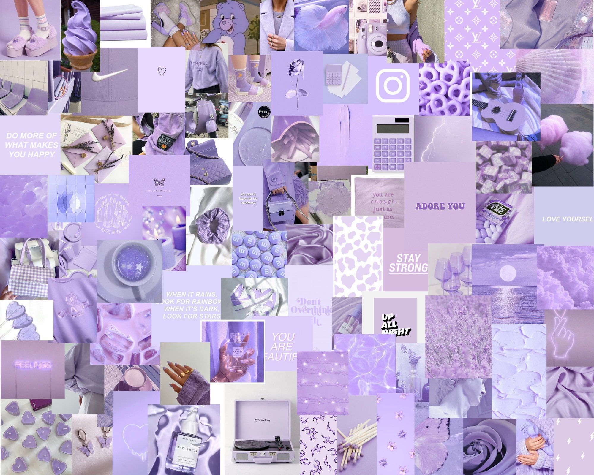 Purple Aesthetic Wallpaper Light Light Purple Aesthetic Collage Page ...