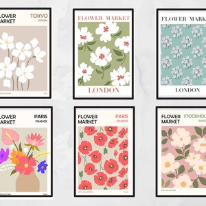 Printables voor esthetische bloemenmarkt