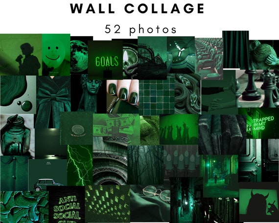 50 Dark Green Aesthetic Digital Download Etsy