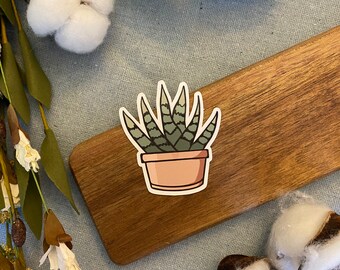 Succulent Sticker, Floral Sticker, Waterproof Sticker For Water Bottle, Flower Stickers For Laptop, Computer Sticker Aesthetic, Cactus Decal