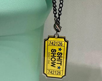 Sh*t Show Ticket Tumbler Charm: Acrylic Cup Accessory