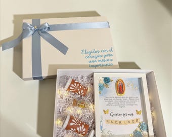 Quieren Ser Mis Padrinos, Vasos de Barro, Padrinos Proposal Box- Bautizo, confirmación,Mugs