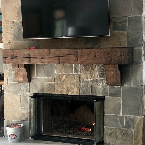 Reclaimed Mantel Shelf Beam Fireplace Mantle Etsy
