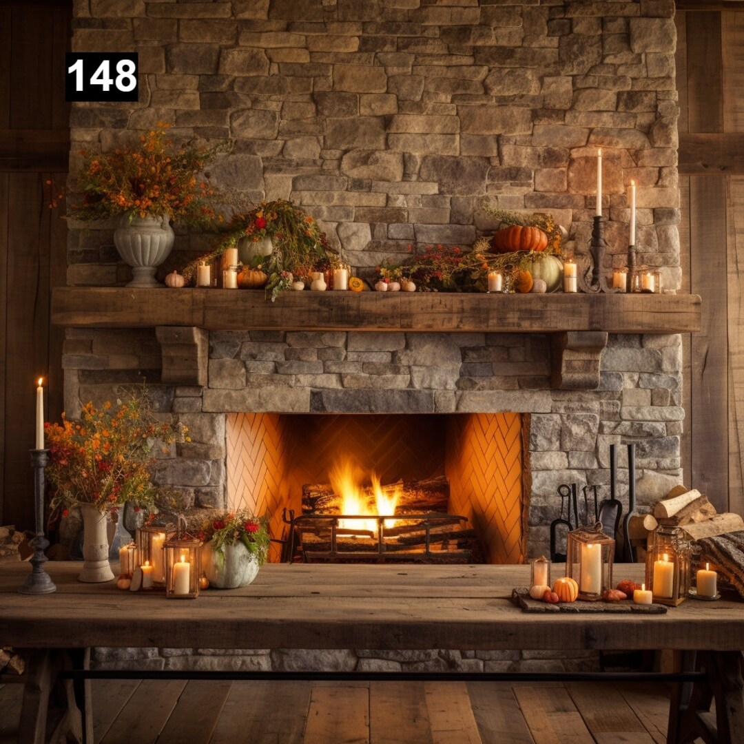 Gorgeous Reclaimed Wood Beam Fireplace Mantel With Wooden Corbels #148 ...