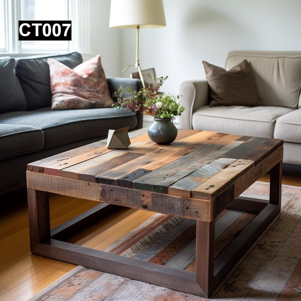 Rustic Reclaimed Wood Coffee Table #CT007 - Etsy