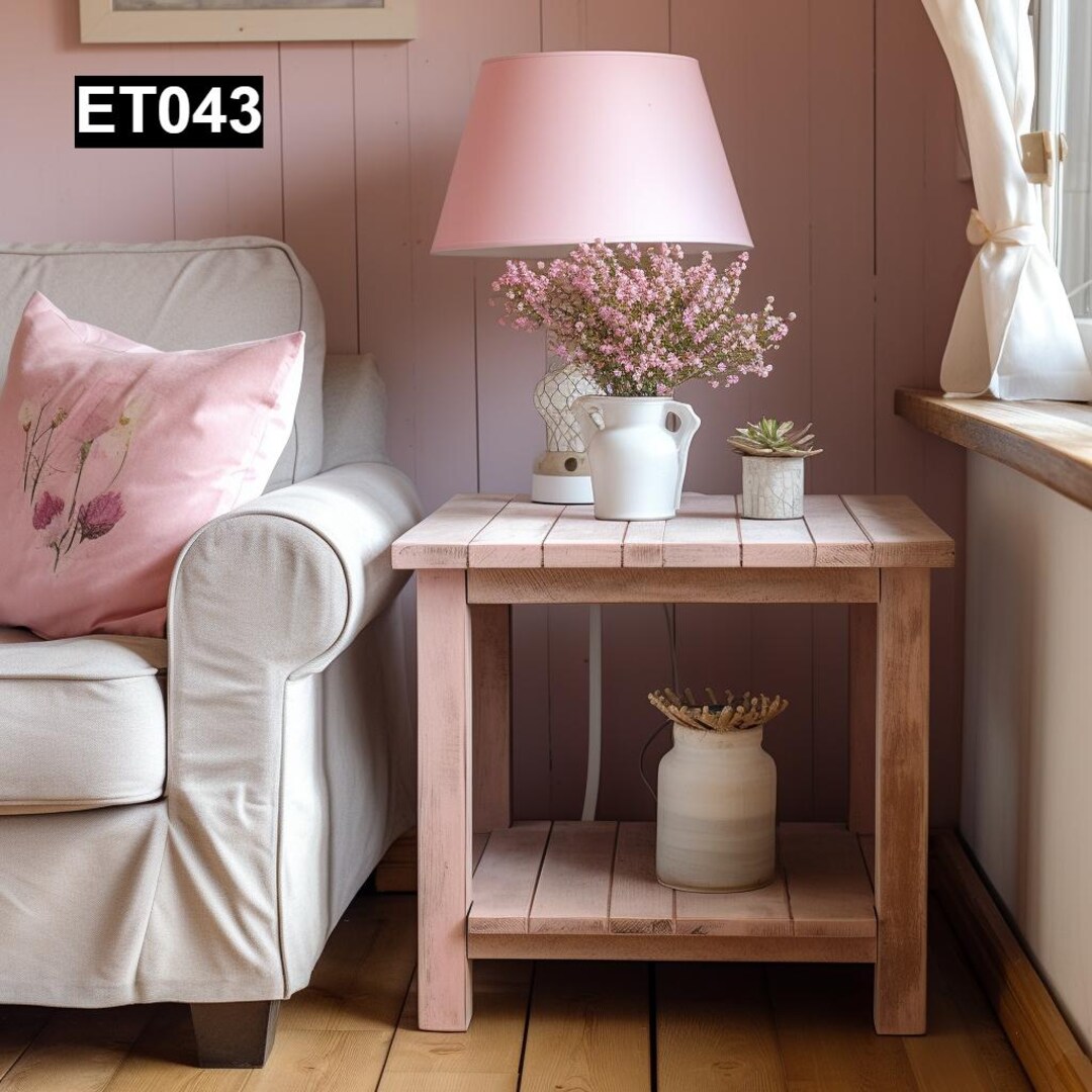 Rustic Reclaimed Wood End Tables ET043 - Etsy